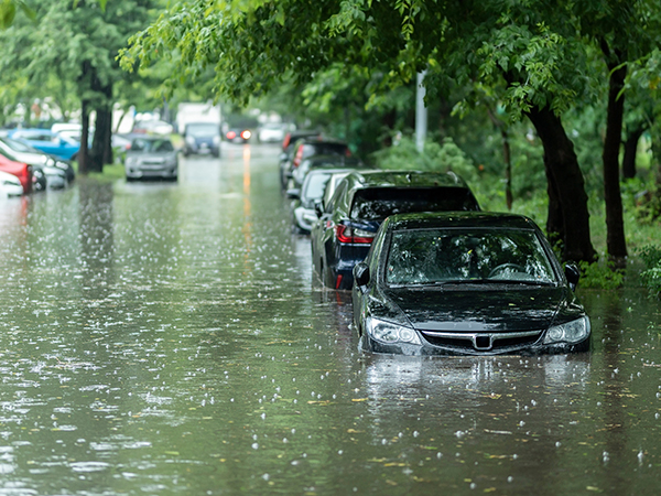 Flooding in the street